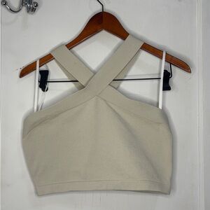 Babaton Cream Criss Cross Top